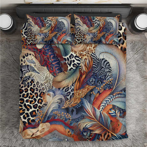 African Wild Animal Skins Bedding Set Unique Leopard Zebra And Snake Patterns - African Pride