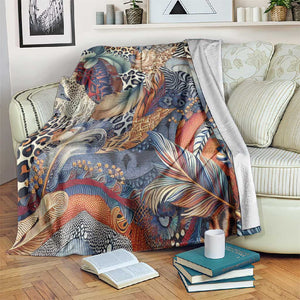 African Wild Animal Skins Blanket Unique Leopard Zebra And Snake Patterns - African Pride