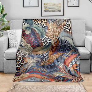 African Wild Animal Skins Blanket Unique Leopard Zebra And Snake Patterns - African Pride