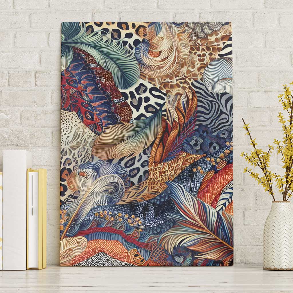 African Wild Animal Skins Canvas Wall Art Unique Leopard Zebra And Snake Patterns - African Pride