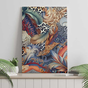 African Wild Animal Skins Canvas Wall Art Unique Leopard Zebra And Snake Patterns - African Pride