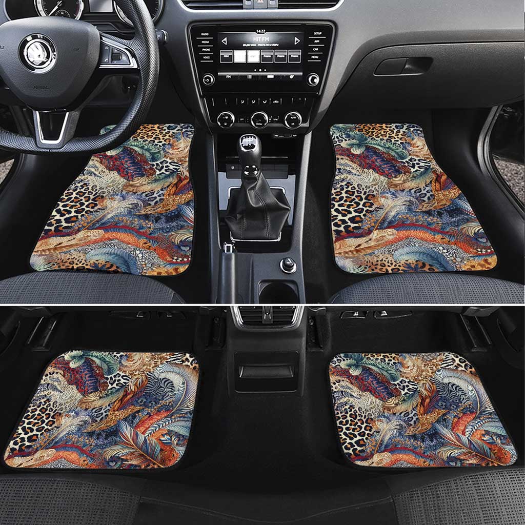 African Wild Animal Skins Car Mats Unique Leopard Zebra And Snake Patterns - African Pride