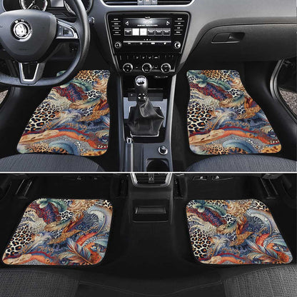 African Wild Animal Skins Car Mats Unique Leopard Zebra And Snake Patterns - African Pride
