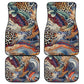 African Wild Animal Skins Car Mats Unique Leopard Zebra And Snake Patterns - African Pride