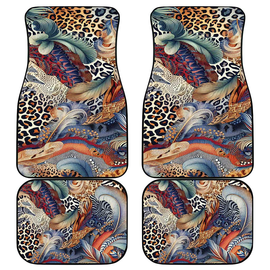 African Wild Animal Skins Car Mats Unique Leopard Zebra And Snake Patterns - African Pride