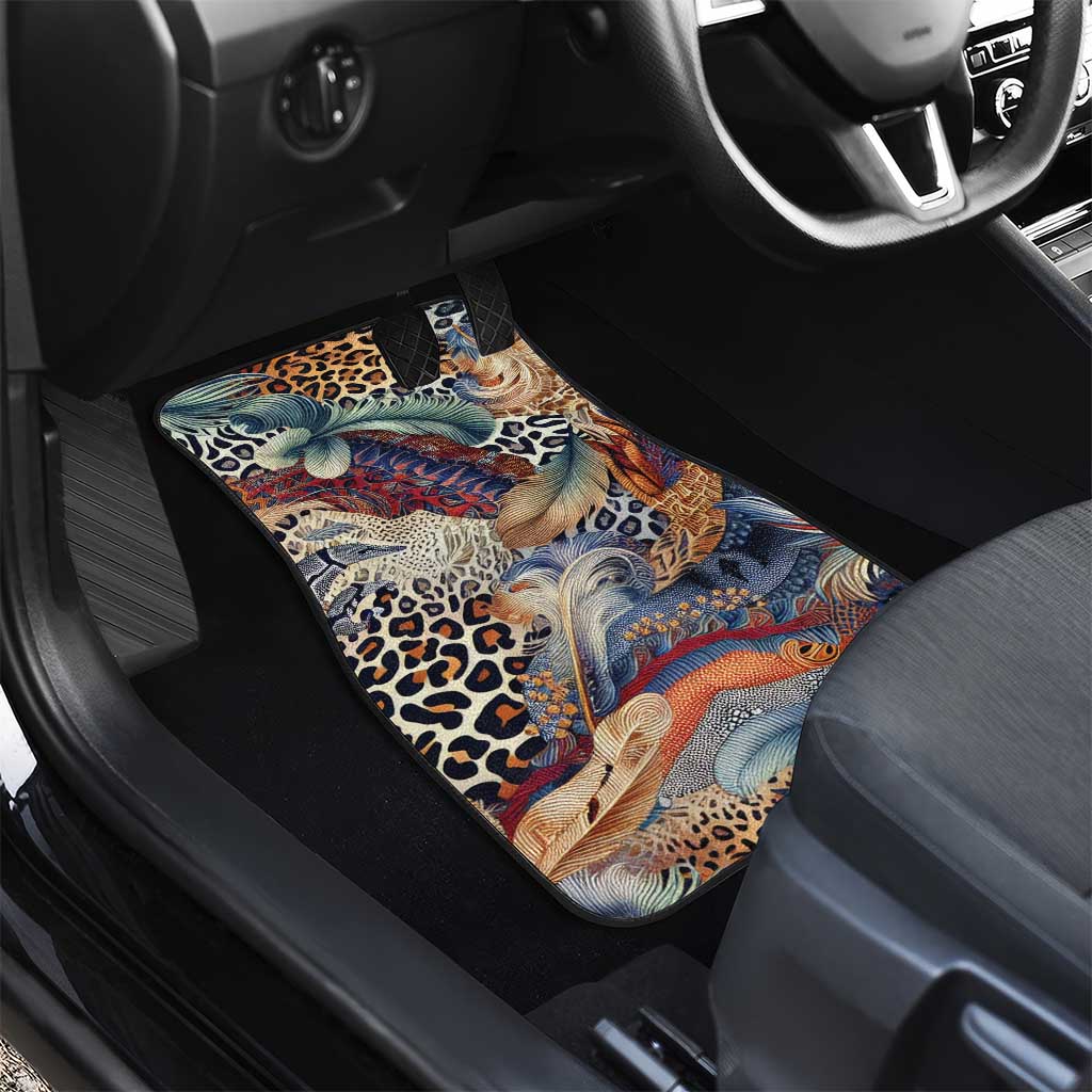 African Wild Animal Skins Car Mats Unique Leopard Zebra And Snake Patterns - African Pride
