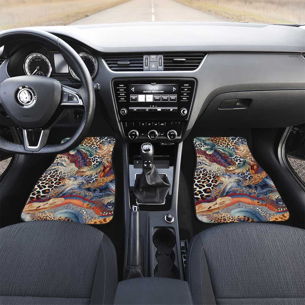 African Wild Animal Skins Car Mats Unique Leopard Zebra And Snake Patterns - African Pride
