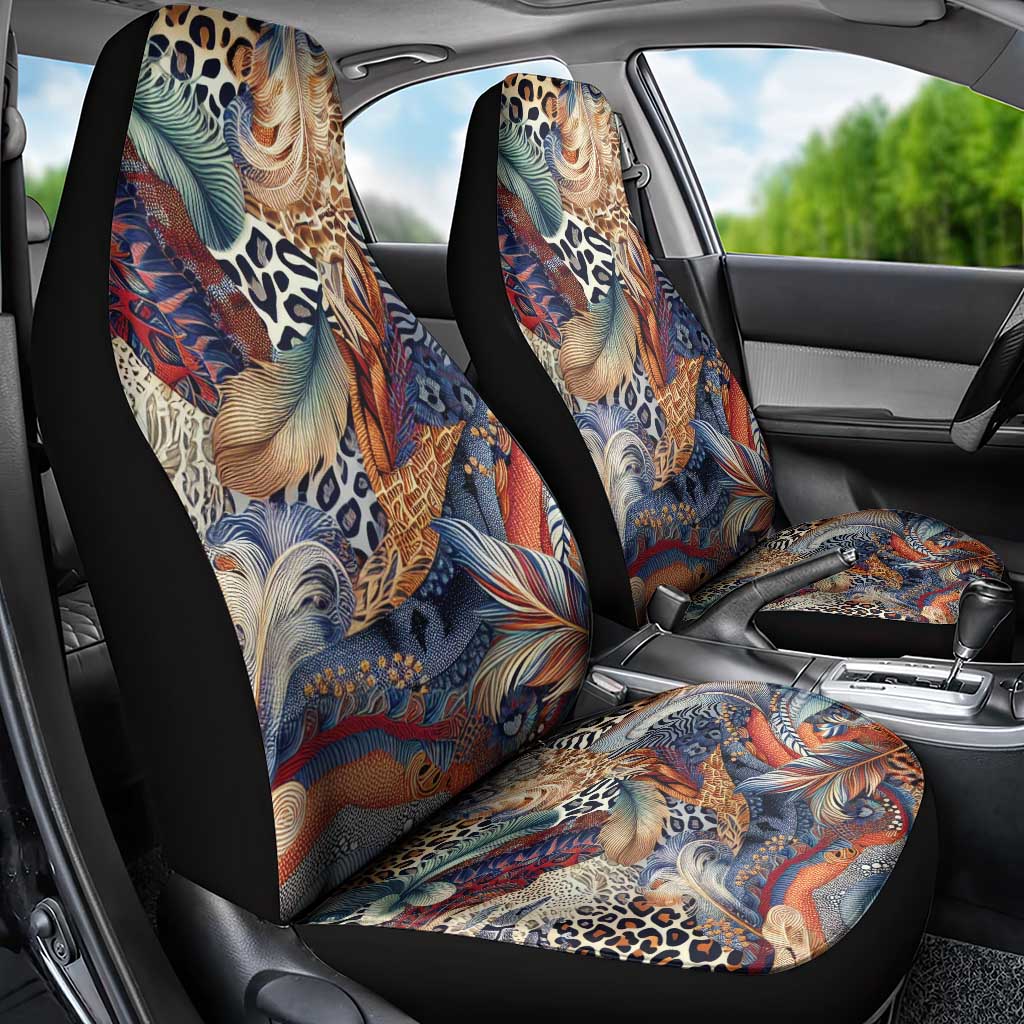 African Wild Animal Skins Car Seat Cover Unique Leopard Zebra And Snake Patterns - African Pride