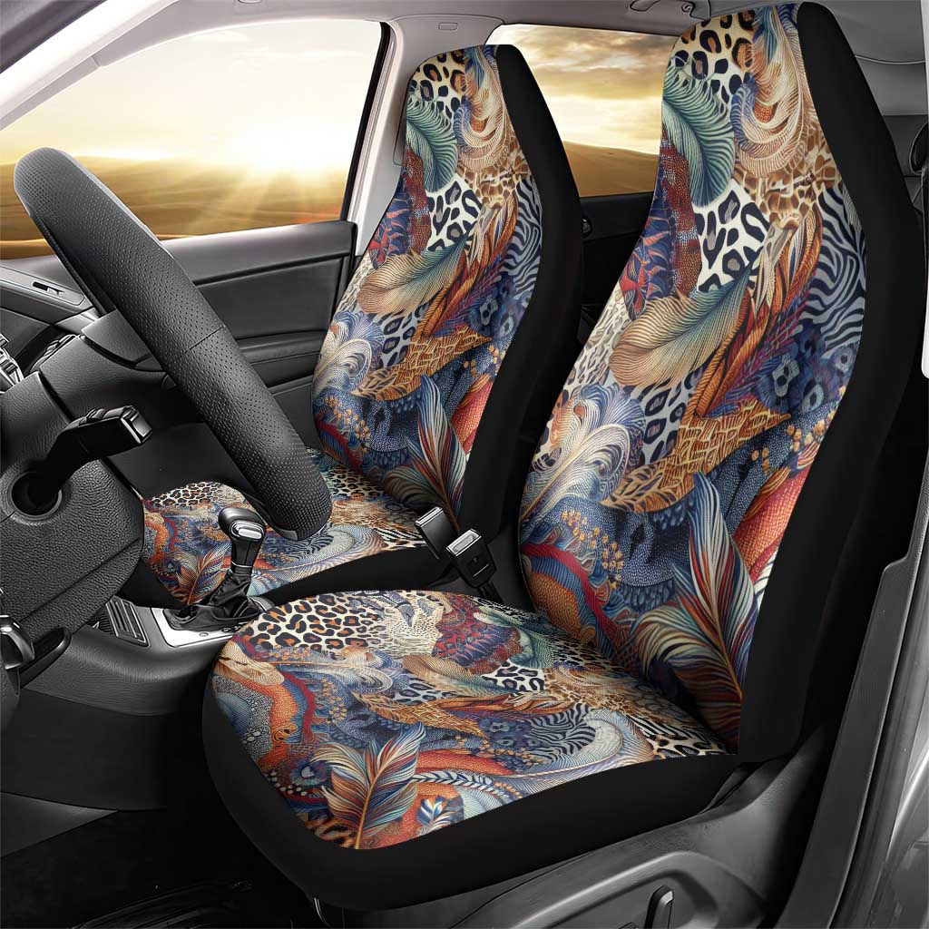 African Wild Animal Skins Car Seat Cover Unique Leopard Zebra And Snake Patterns - African Pride