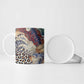 African Wild Animal Skins Ceramic Mug Unique Leopard Zebra And Snake Patterns