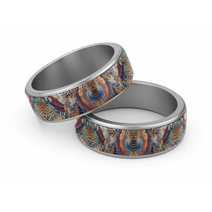 African Wild Animal Skins Classic Ring Unique Leopard Zebra And Snake Patterns - African Pride