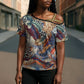African Wild Animal Skins Cross Shoulder Shirt Unique Leopard Zebra And Snake Patterns