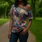 African Wild Animal Skins Cross Shoulder Shirt Unique Leopard Zebra And Snake Patterns