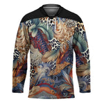 African Wild Animal Skins Hockey Jersey Unique Leopard Zebra And Snake Patterns