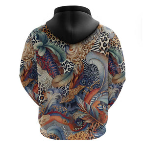 African Wild Animal Skins Hoodie Unique Leopard Zebra And Snake Patterns - African Pride