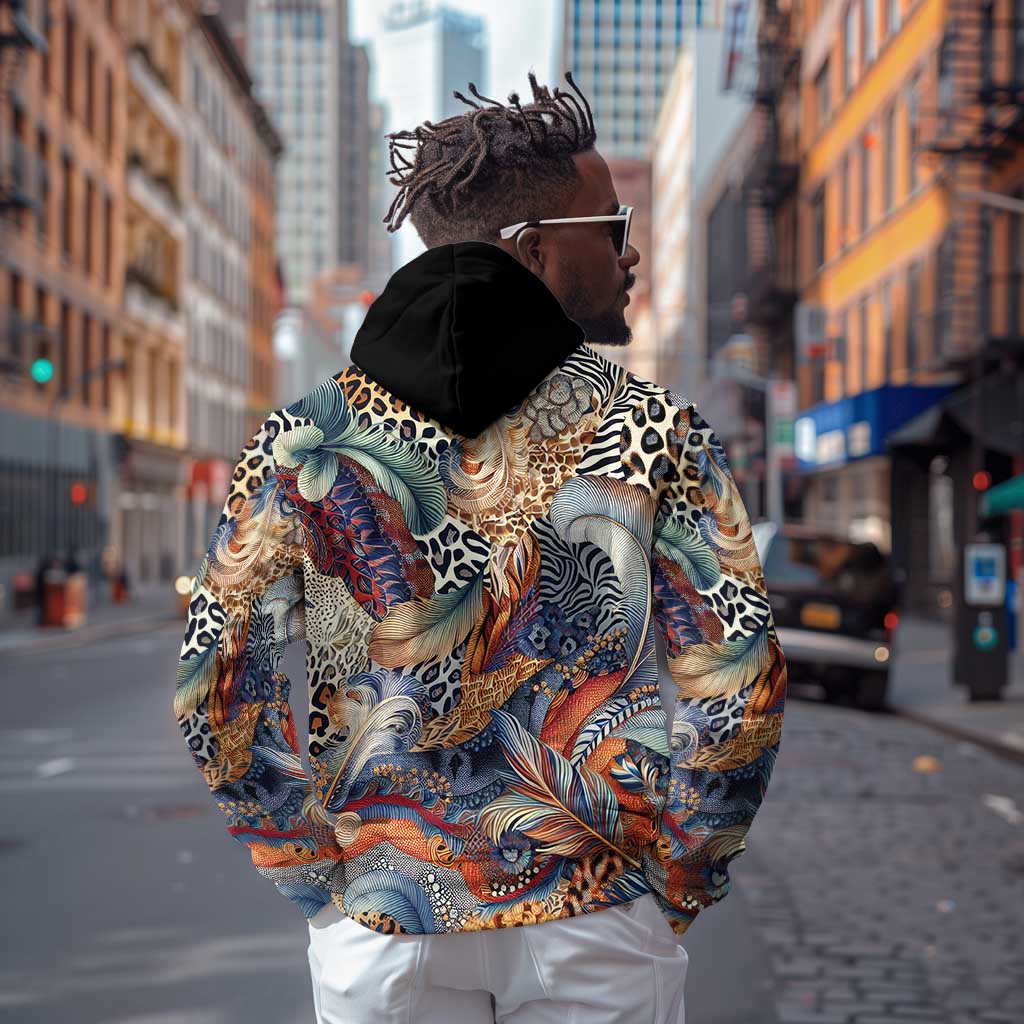 African Wild Animal Skins Hoodie Unique Leopard Zebra And Snake Patterns - African Pride