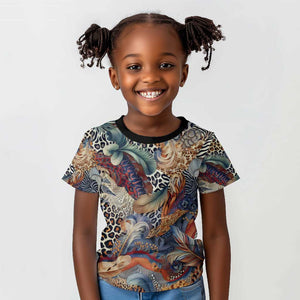 African Wild Animal Skins Kid T shirt Unique Leopard Zebra And Snake Patterns - African Pride