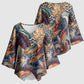 African Wild Animal Skins Kimono Sleeve Blouse Unique Leopard Zebra And Snake Patterns