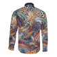 African Wild Animal Skins Long Sleeve Button Shirt Unique Leopard Zebra And Snake Patterns - African Pride