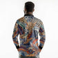 African Wild Animal Skins Long Sleeve Polo Shirt Unique Leopard Zebra And Snake Patterns - African Pride