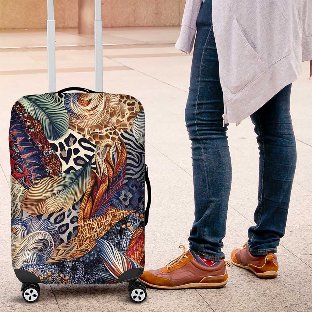African Wild Animal Skins Luggage Cover Unique Leopard Zebra And Snake Patterns - African Pride