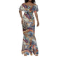 African Wild Animal Skins Mermaid Dress Unique Leopard Zebra And Snake Patterns - African Pride