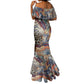 African Wild Animal Skins Mermaid Dress Unique Leopard Zebra And Snake Patterns - African Pride