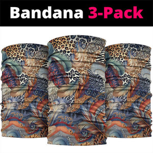 African Wild Animal Skins Neck Gaiter Unique Leopard Zebra And Snake Patterns - African Pride