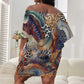 African Wild Animal Skins Off Shoulder Short Dress Unique Leopard Zebra And Snake Patterns - African Pride