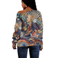 African Wild Animal Skins Off Shoulder Sweater Unique Leopard Zebra And Snake Patterns - African Pride