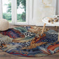 African Wild Animal Skins Round Carpet Unique Leopard Zebra And Snake Patterns - African Pride
