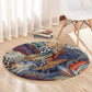 African Wild Animal Skins Round Carpet Unique Leopard Zebra And Snake Patterns - African Pride