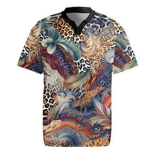 African Wild Animal Skins Rugby Jersey Unique Leopard Zebra And Snake Patterns - African Pride