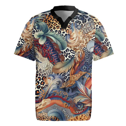 African Wild Animal Skins Rugby Jersey Unique Leopard Zebra And Snake Patterns - African Pride