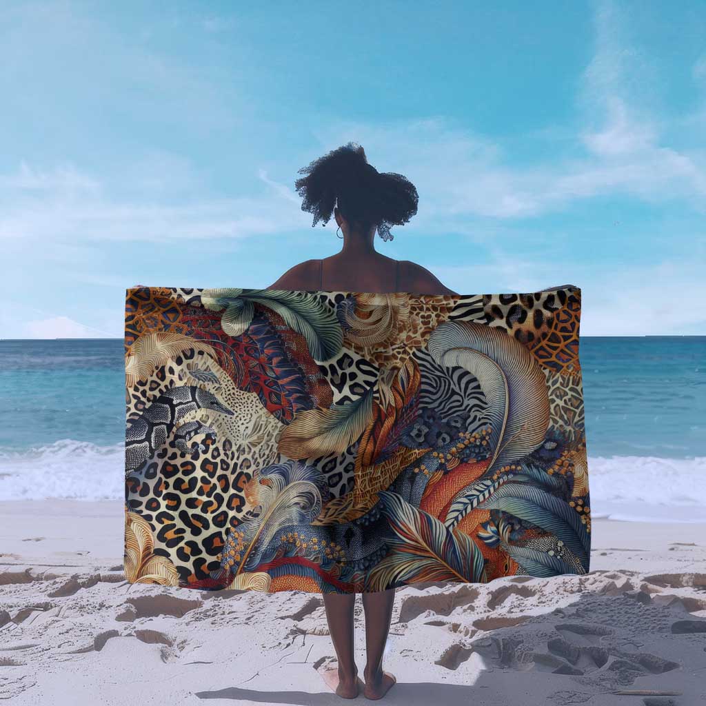 African Wild Animal Skins Sarong Unique Leopard Zebra And Snake Patterns - African Pride