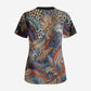 African Wild Animal Skins Scrub Top Unique Leopard Zebra And Snake Patterns