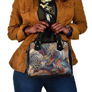 African Wild Animal Skins Shoulder Handbag Unique Leopard Zebra And Snake Patterns - African Pride