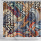 African Wild Animal Skins Shower Curtain Unique Leopard Zebra And Snake Patterns - African Pride