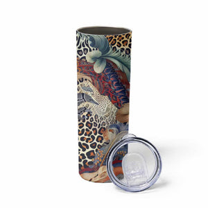 African Wild Animal Skins Skinny Tumbler Unique Leopard Zebra And Snake Patterns - African Pride