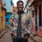 African Wild Animal Skins Sleeve Zip Bomber Jacket Unique Leopard Zebra And Snake Patterns - African Pride