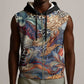 African Wild Animal Skins Sleeveless Zip Hoodie Unique Leopard Zebra And Snake Patterns - African Pride