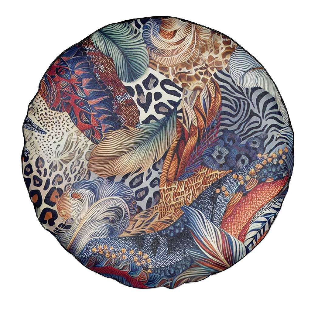 African Wild Animal Skins Spare Tire Cover Unique Leopard Zebra And Snake Patterns - African Pride