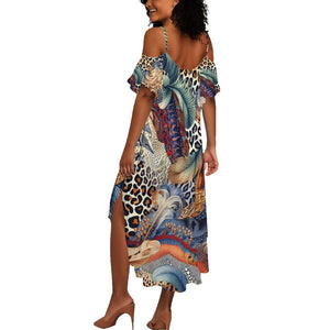 African Wild Animal Skins Summer Maxi Dress Unique Leopard Zebra And Snake Patterns - African Pride