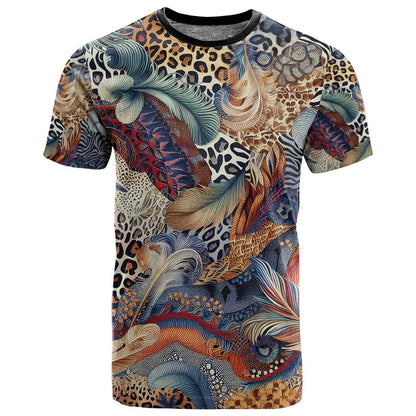 African Wild Animal Skins T shirt Unique Leopard Zebra And Snake Patterns - African Pride