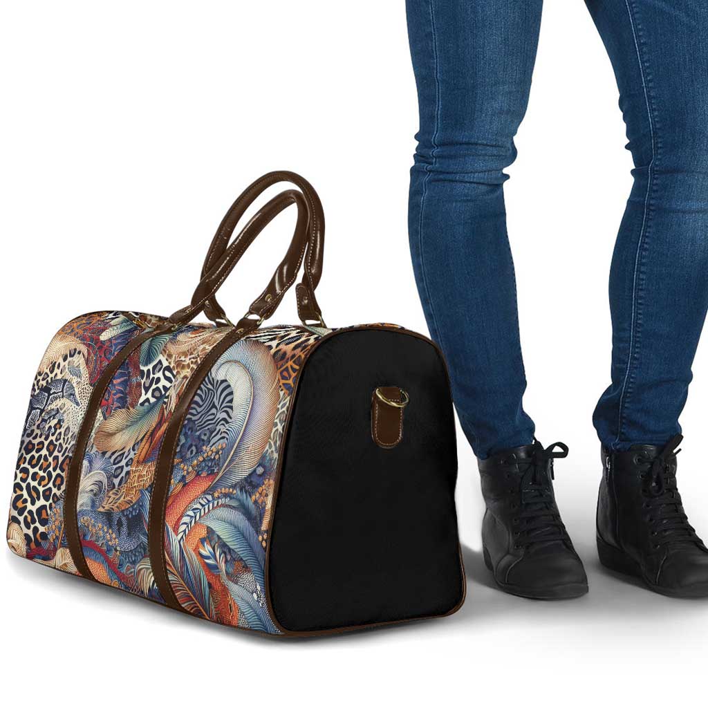 African Wild Animal Skins Travel Bag Unique Leopard Zebra And Snake Patterns