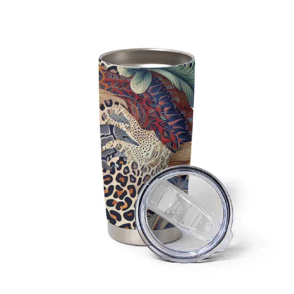 African Wild Animal Skins Tumbler Cup Unique Leopard Zebra And Snake Patterns - African Pride