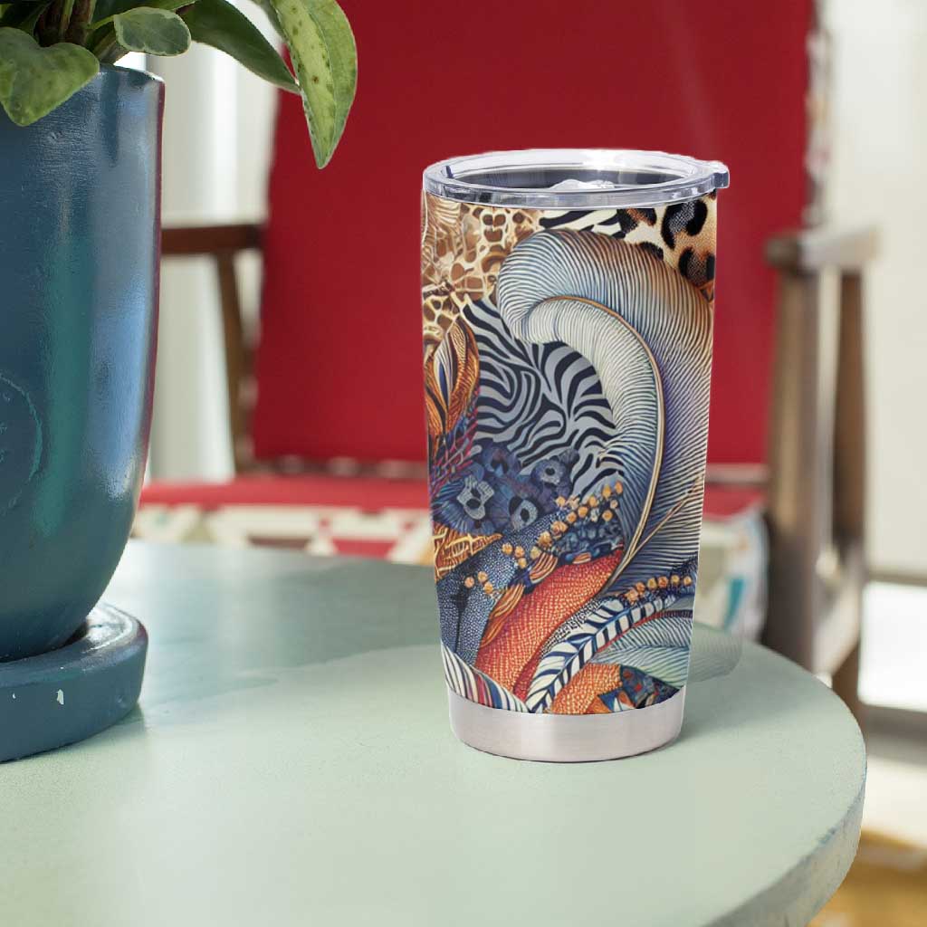 African Wild Animal Skins Tumbler Cup Unique Leopard Zebra And Snake Patterns - African Pride
