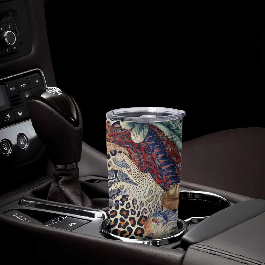 African Wild Animal Skins Tumbler Cup Unique Leopard Zebra And Snake Patterns - African Pride
