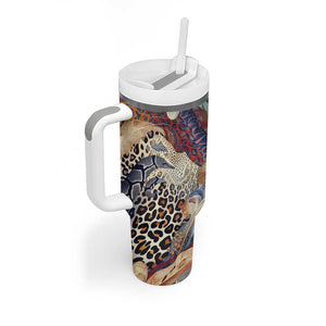 African Wild Animal Skins Tumbler With Handle Unique Leopard Zebra And Snake Patterns - African Pride