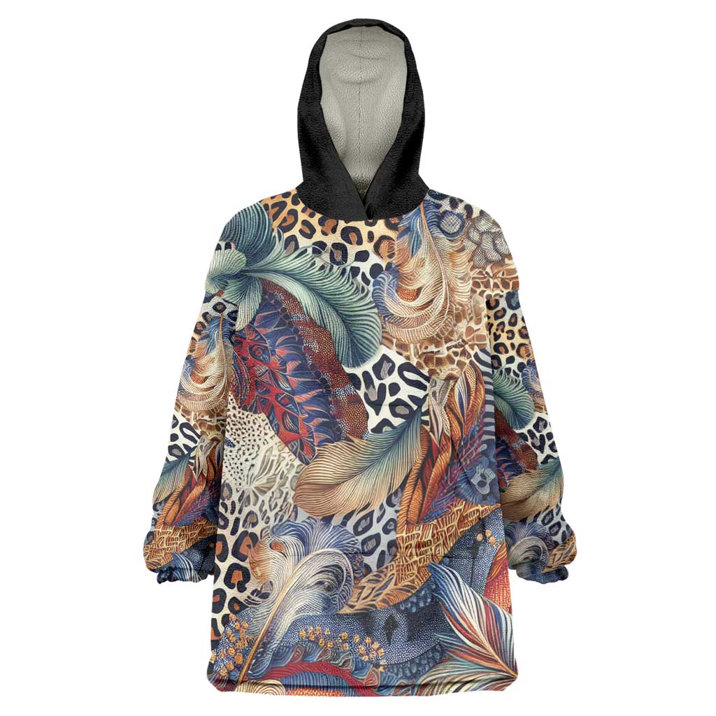 African Wild Animal Skins Wearable Blanket Hoodie Unique Leopard Zebra And Snake Patterns - African Pride